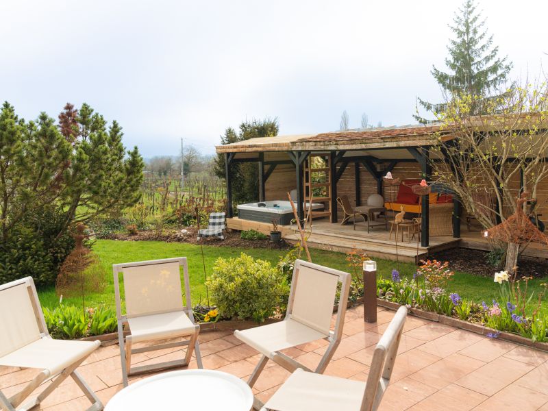 terrasse au coeur du vignoble en pleine nature